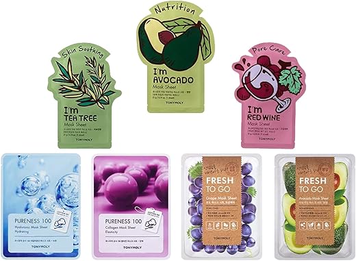 Tonymoly Glow Anywhere Sheet Mask Set (Pack of 7)