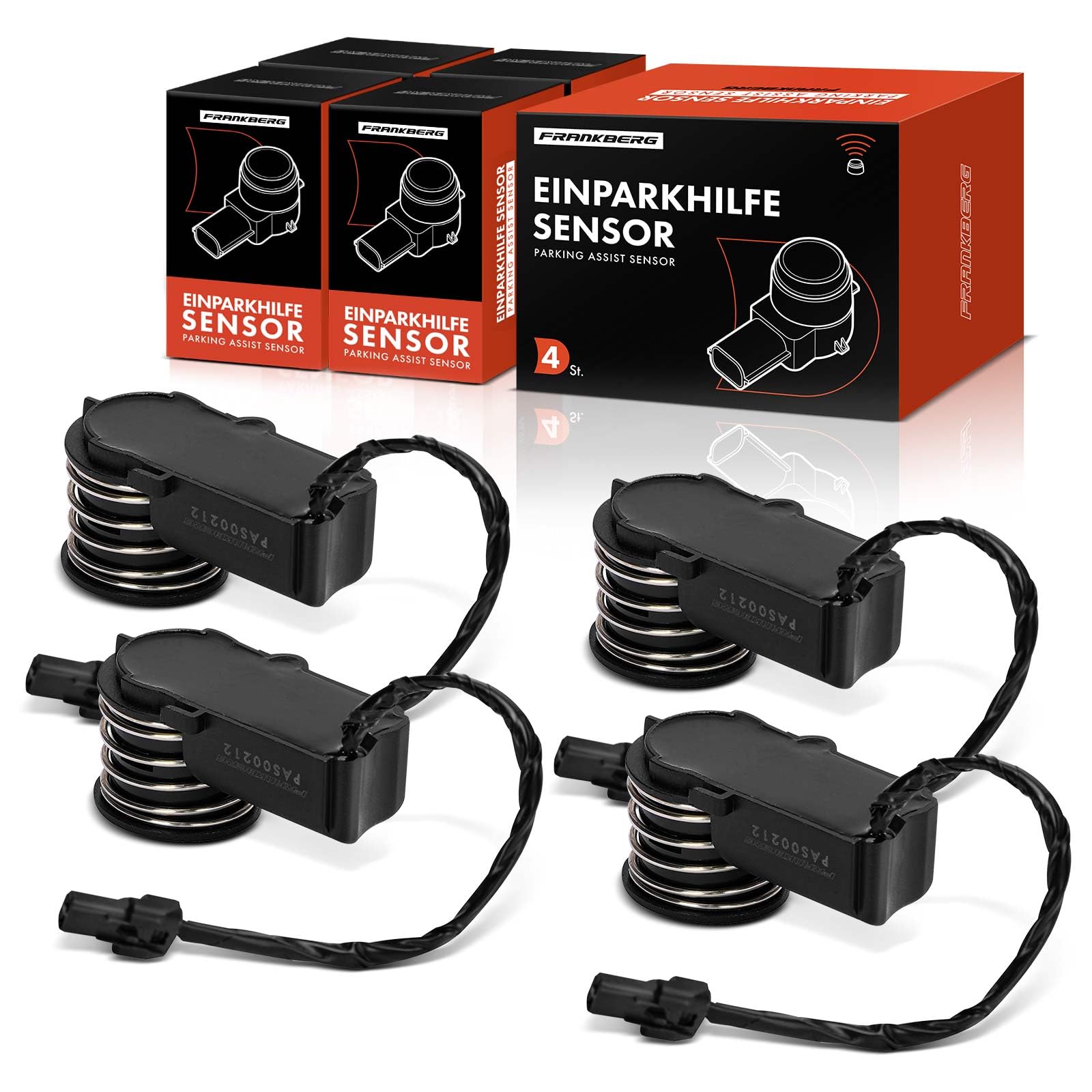 Frankberg 4 sensori di parcheggio anteriori e posteriori 10CA0212A | Compatibile con: Yaris Verso P2, C.o.r.o.l.l.a Compact E11, C.o.r.o.l.l.a NDE12 ZDE12 ZZE12, A.v.e.n.s.i.s T22