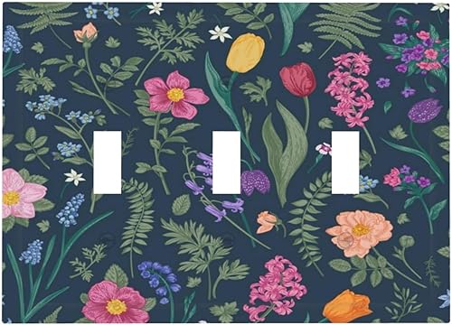 Miniatura 63 de Cubiertas de Interruptor de Luz de 1 Pandilla Bosques Animales Flores Hierba Árboles Placa de Pared Decorativa Interruptor Eléctrico para Decoración