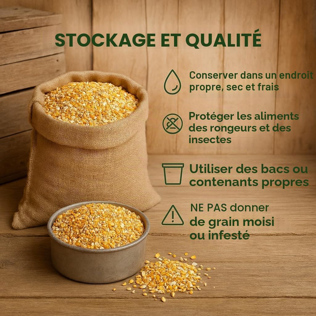 GiDeli Maïs fourrage jaune 15 kg – Grains de maïs cassés de qualité alimentaire – Nourriture pour poules, canards, chevaux et pigeons