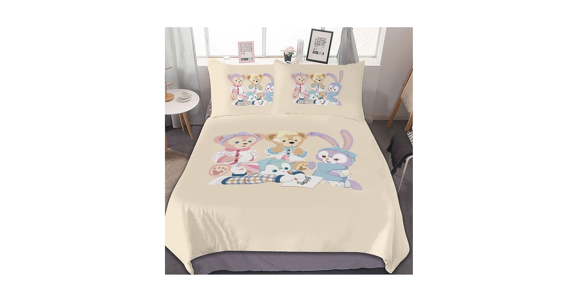 ダッフィー  新作　シングル　ベットカバー Amazon｜ダッフィー 布団カバー 3点セット シングル シングル 枕カバー