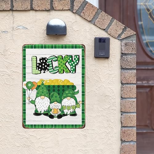 Miniatura 2 de Día de San Patricio, letrero de metal de la suerte, letrero de decoración de arte del día de San Patricio, decoración retro, letrero de metal, flor