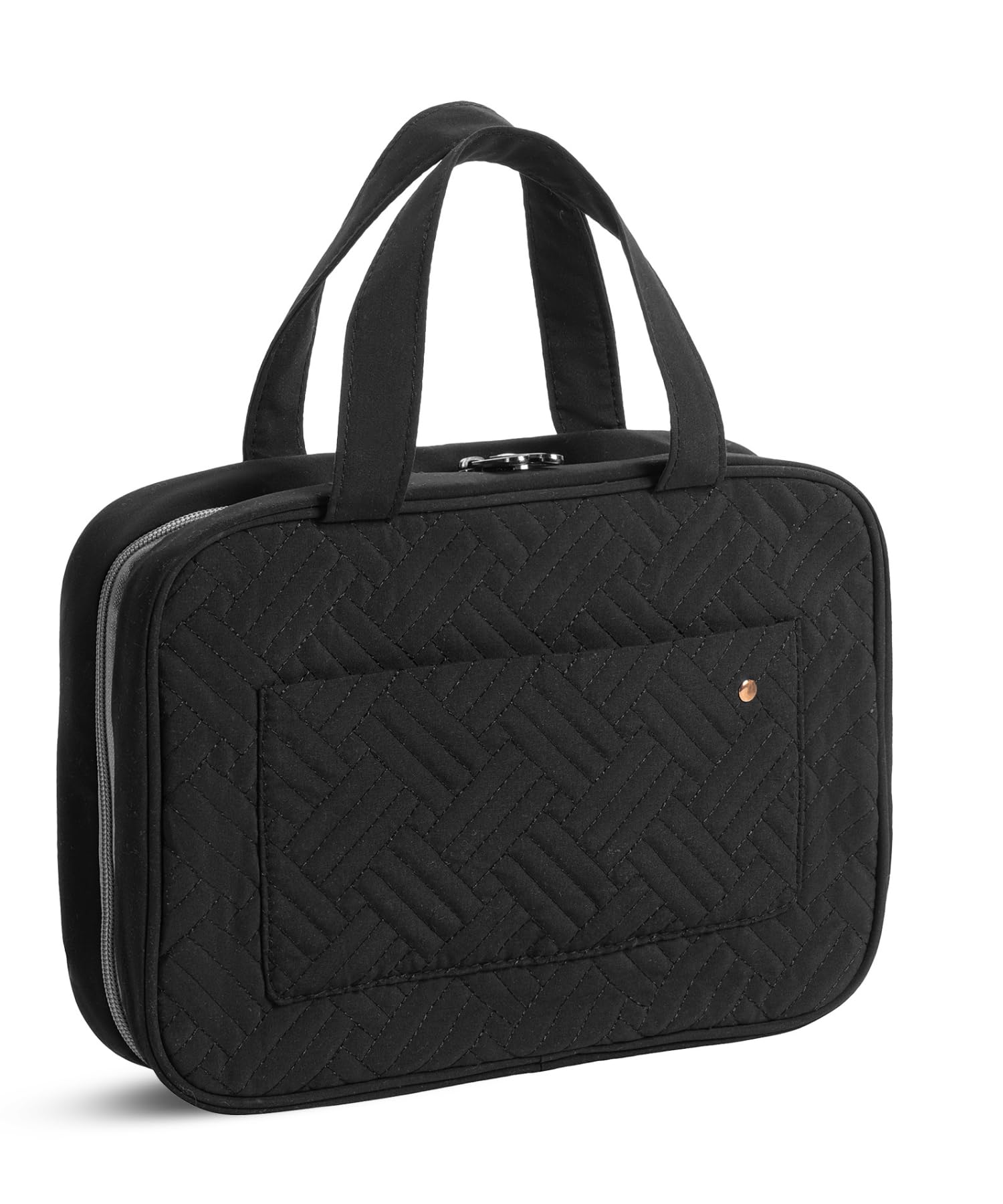 Ms. Pen- Travel Toiletry Bag Organizers, Black, Makeup Travel Bag for Toiletries with Hanging Hook, Water-Resistant