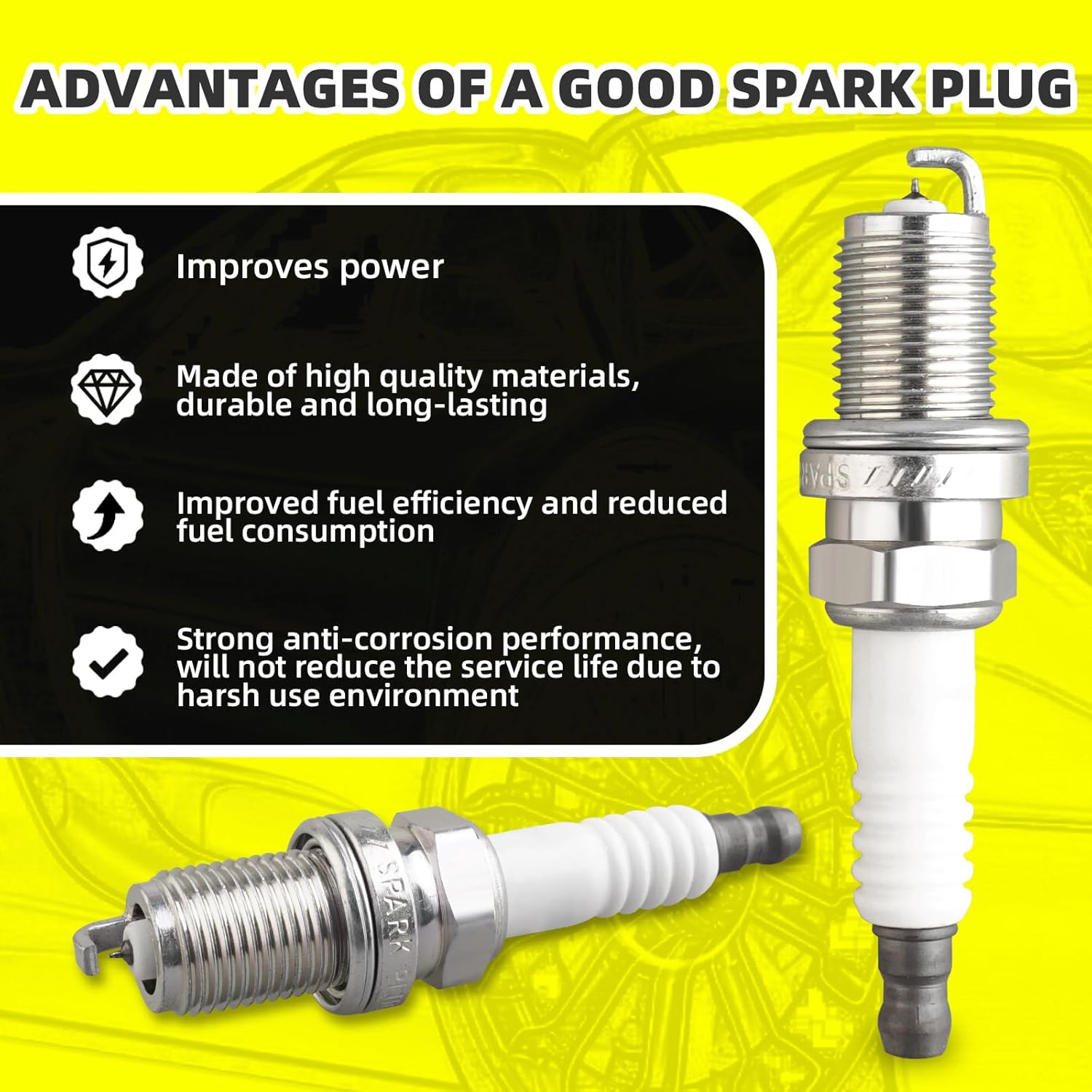 Ignition Distributor w/Cap & Rotor and 4 Iridium Spark Plugs with Wire Set Tune Up Kit 19020-16250 84-77417 31-77417 Compatible with Toyota Celica Corolla Geo Prizm 1993 1994 1995