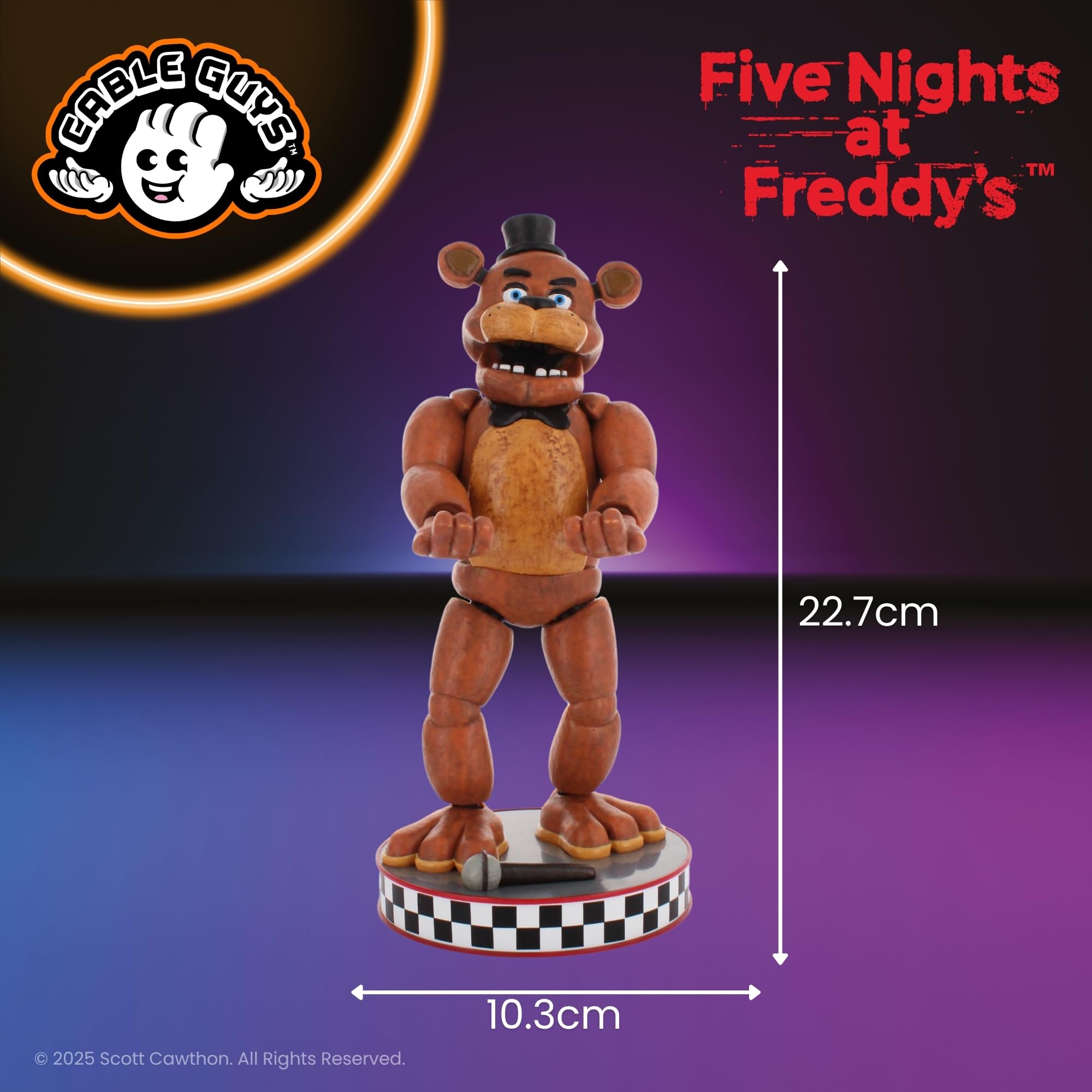 Cableguys Five Nights at Freddy's Freddy Controller Halter & Handy Ständer - Gaming Zubehör für Schreibtisch-Setup, Ständer Kompatibel mit Xbox-, PlayStation- & den meisten Standard-Controllern