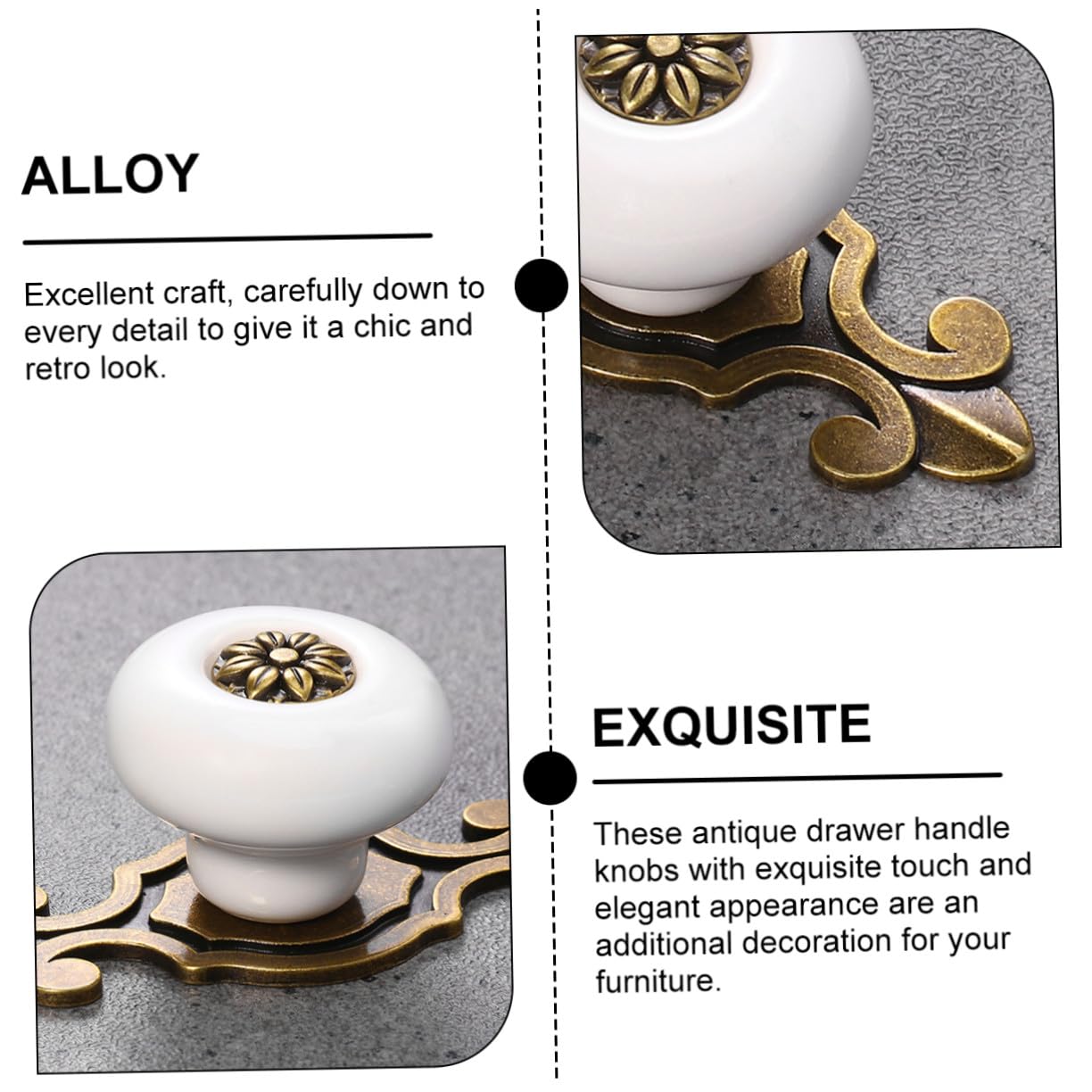 Angoily 10pezzi Pomelli per Mobili Vintage Maniglie per Pomelli per Mobili per Armadi e Credenze Design Antico per Rinnovare in Stile Rustico o Tradizionale