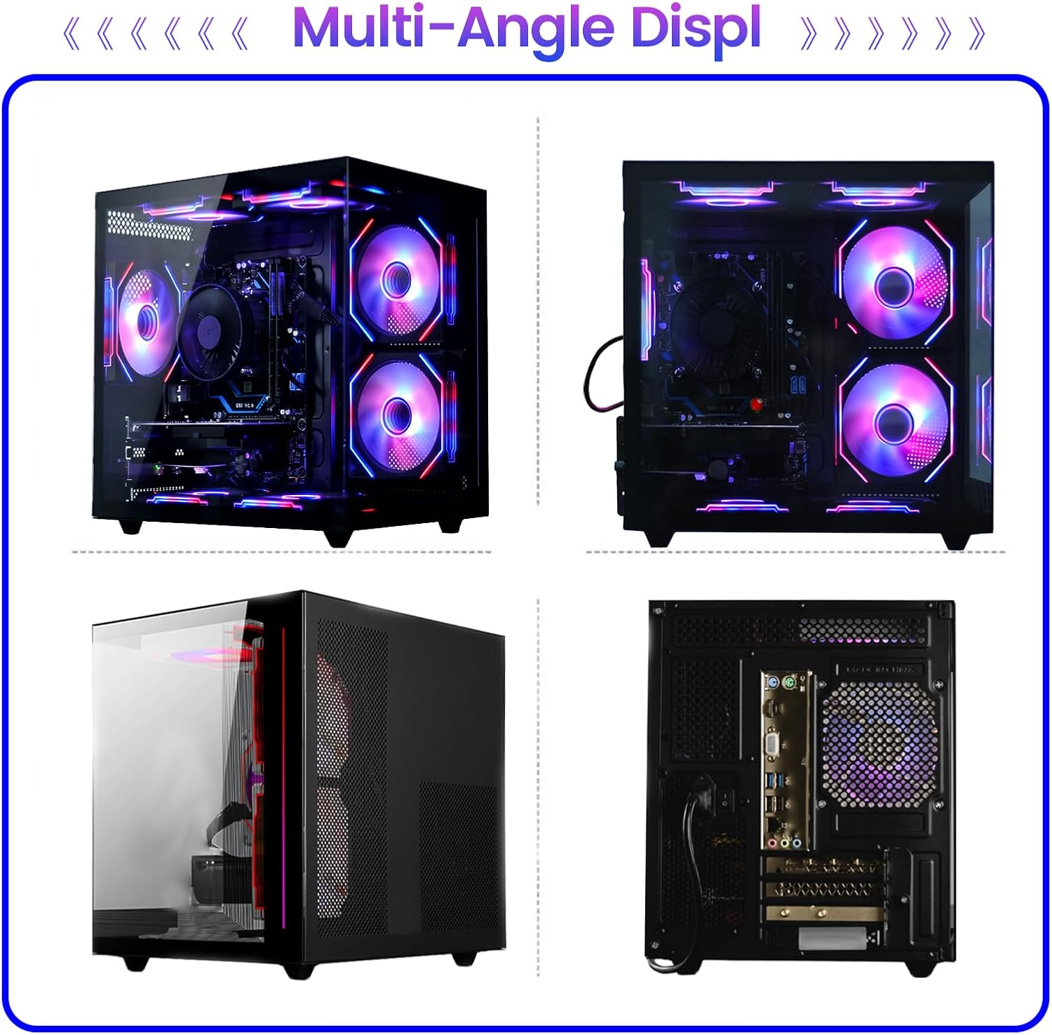 Prebuilt Tower Gaming PC, Ryzen 5 6-Core (3.6GHz Up to 4.1GHz), 16GB DDR4 RAM, 512GB NVMe SSD, RX 560 4G Graphics, Wi-Fi 6, for Gaming Streaming Work Home Office, Gamer Desktop Computer-Black