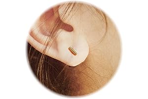 Women's 14K Gold 20g Leaf Cross Bar Stud Earrings