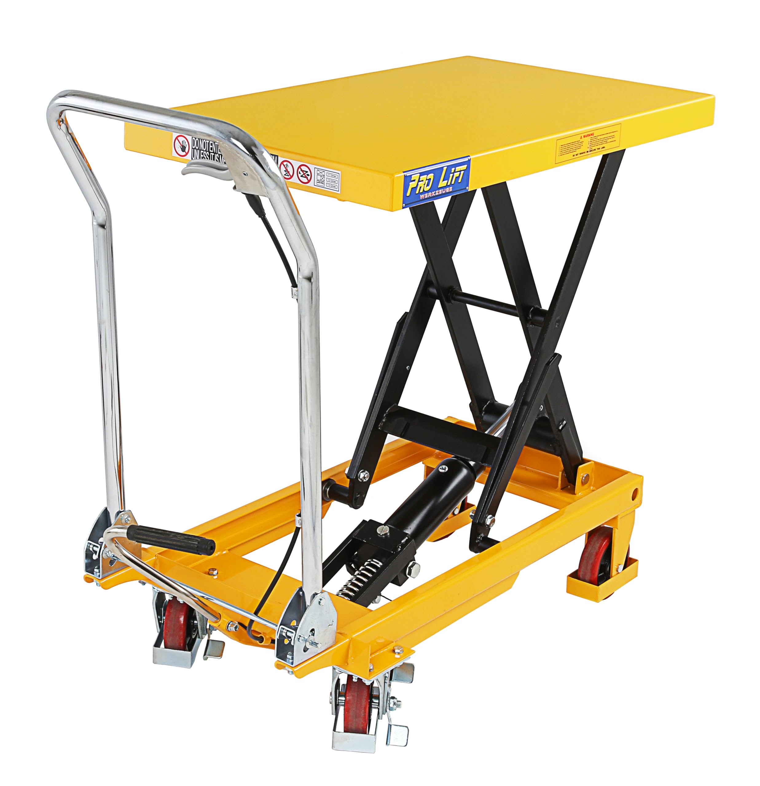 Hubtisch-Wagen 300 kg Hebebühne 900 mm Hubhöhe fahrbarer Scherenwagenheber mobiler Plattformwagen