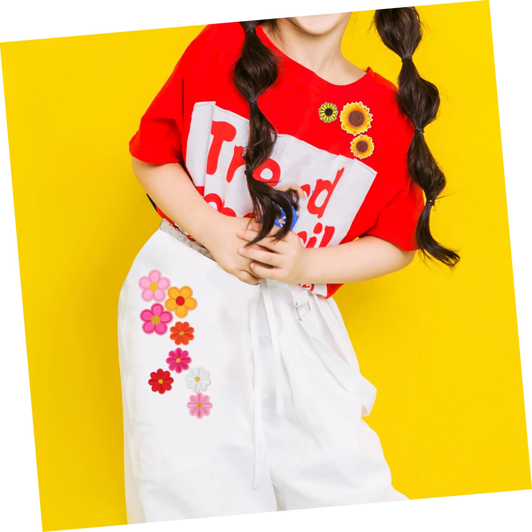 NUOBESTY 355stücke Teiliges Farbenfroher Blumen-patches Aufbügeln Dekorative Applikationen Für Kleidung Taschen Und Hüte Reparieren Von Löchern Für -projekte