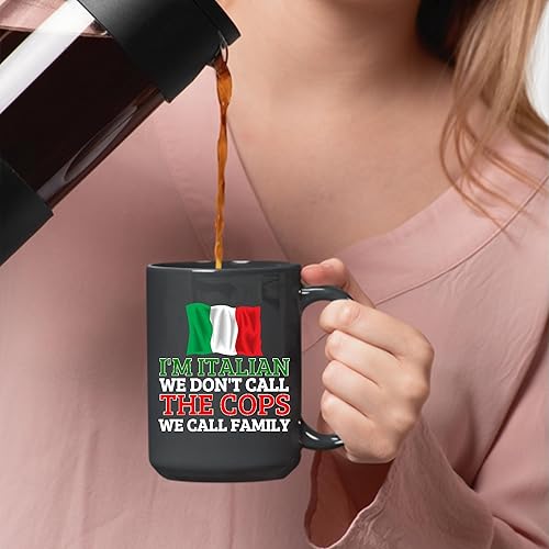 Miniatura 3 de Italians Gift We Do Not Call Cops Mug Funny Italy Coffee Mugs Gifts for Italian 11oz 15oz Black Coffee Mug