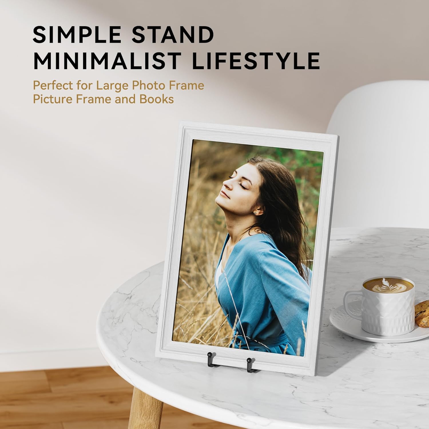 10 Inch Large Plate Stands for Display - Metal Plate Holder Display Stand + Small Easels Picture Stand for Book, Platter, Plaque, Photo Frame, Tabletop Art (2 Pack) - Image 5