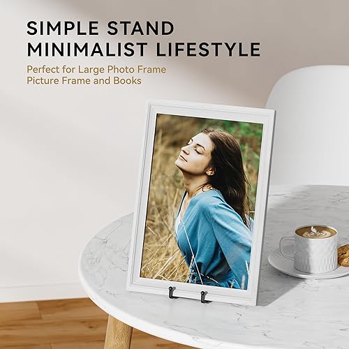 Miniatura 4 de Paquete de 3 soportes de placa grandes de 10 pulgadas para exhibición, caballetes pequeños de metal para libros, platos, placa, marco de fotos, arte