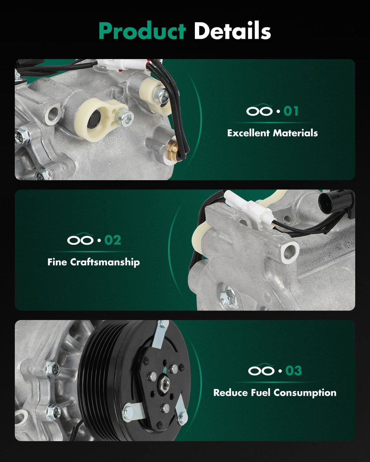 SCITOO AC Compressor CO 10773T for M-itsubishi Eclipse Endeavor Galant 3.8L 2.4L 2006-2012