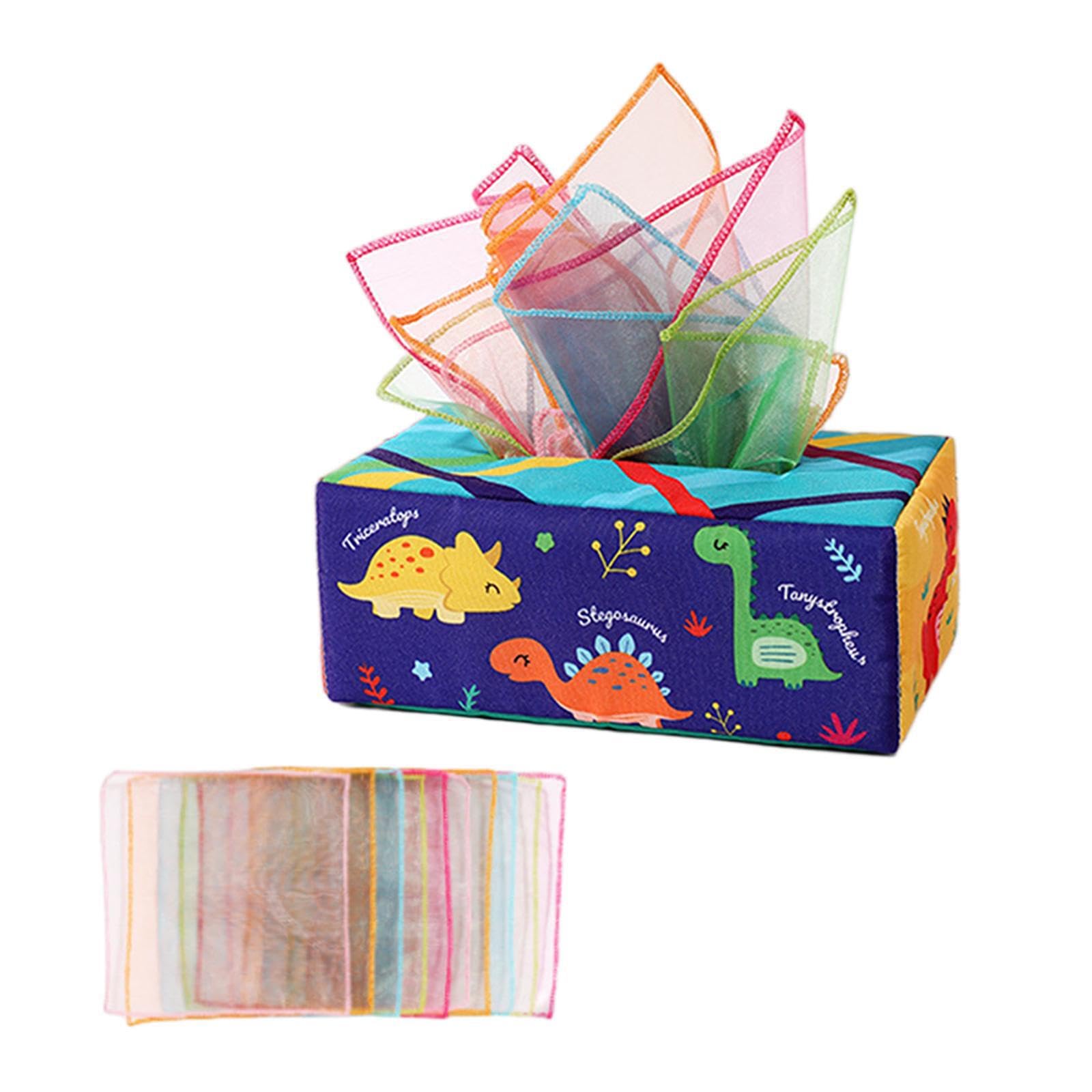 mophrati Sensory Toy Box Busy Pull Tissues Play Paper,20 silk scarves