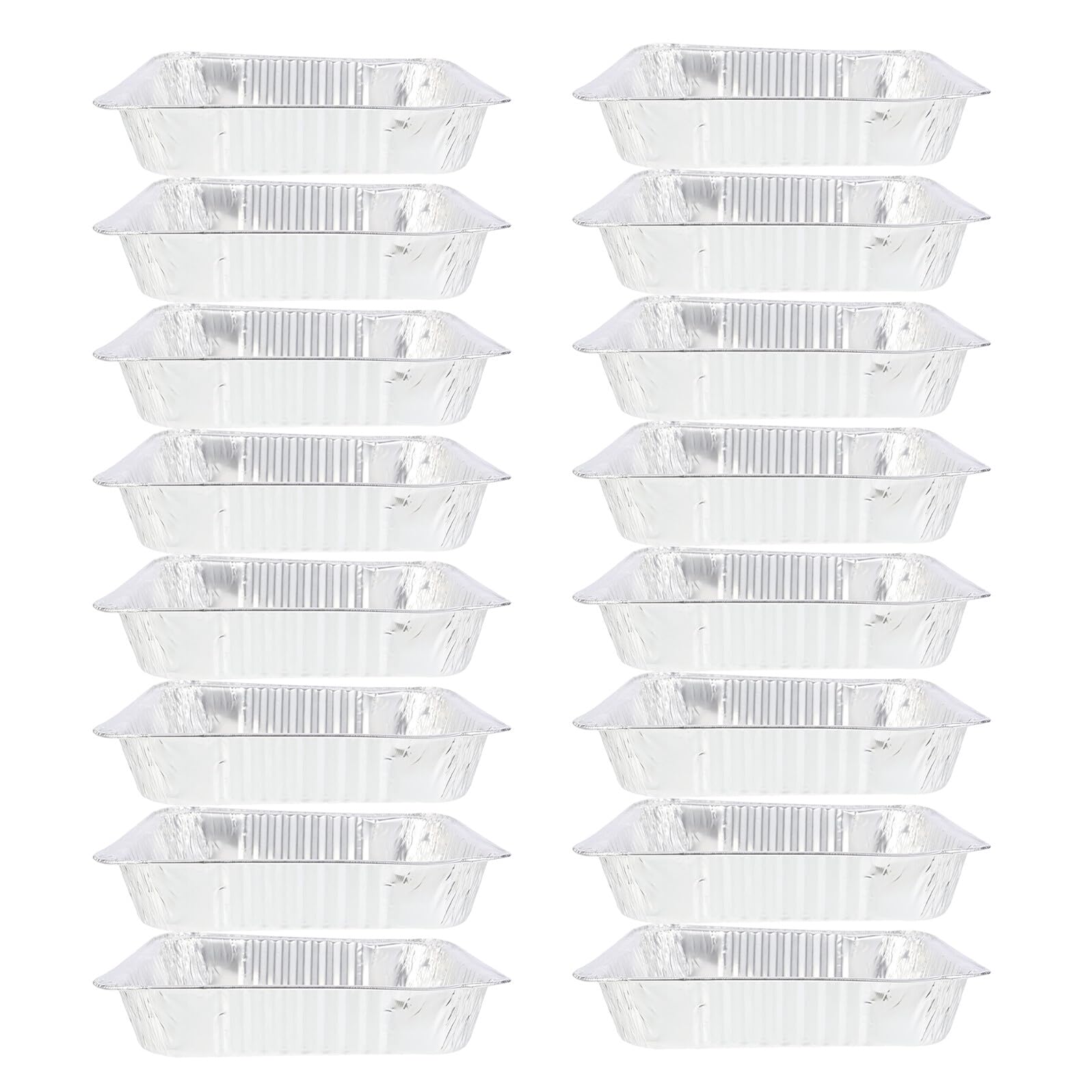 Bandejas de aluminio cuadradas de 1440 ml Garneck para barbacoa resistente y horno de cocina