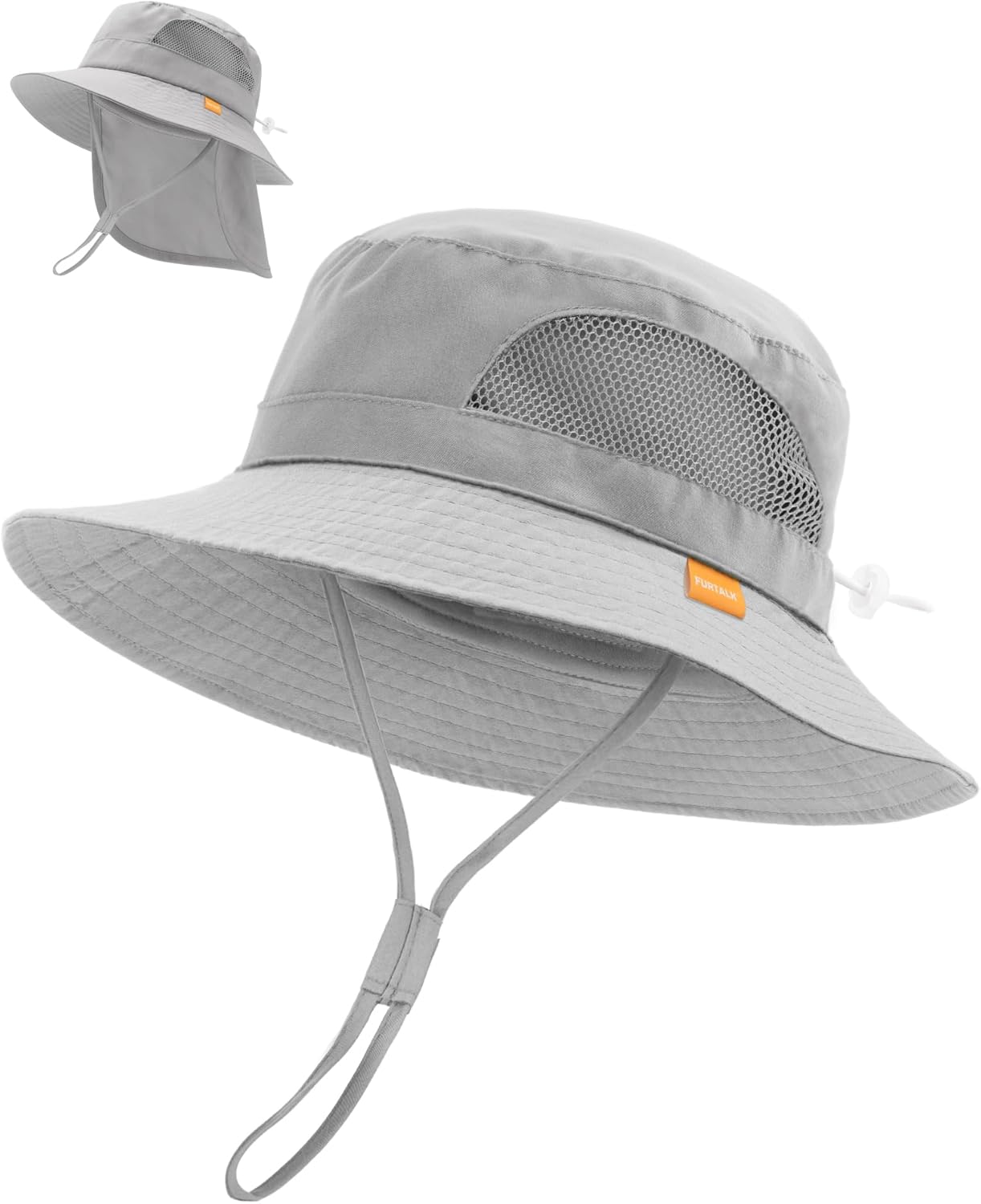 FURTALK Baby Toddler Sun Hat Bucket Hat with Neck Flap Wide Brim Hats Beach Vacation Essentials