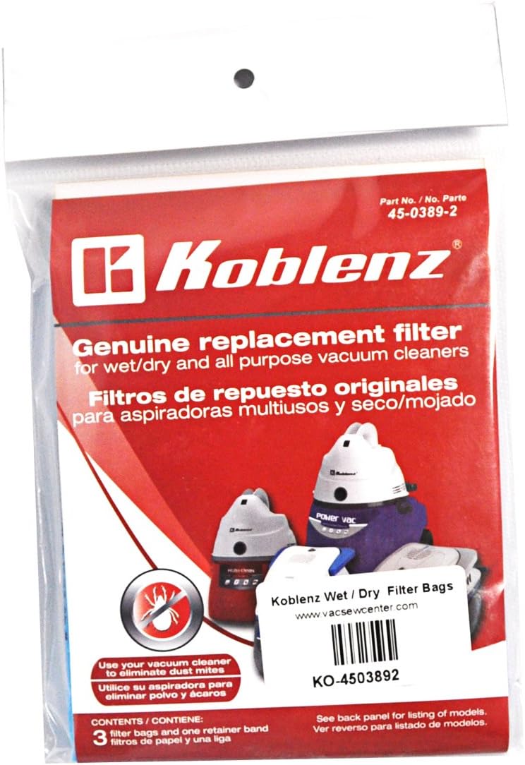 KoblenzWet/Dry Vacuum Cleaner Filter Bags