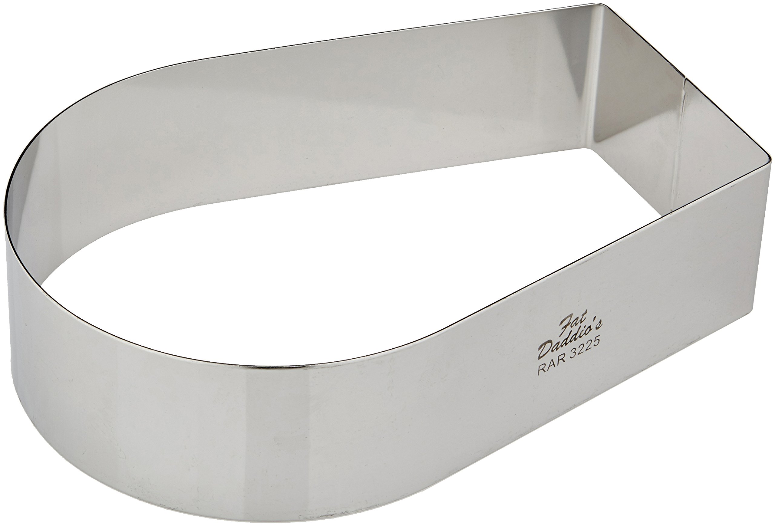 Fat Daddio's Stainless Steel Arch Cake and Pastry Ring, 7.625 x 5.25 x 2