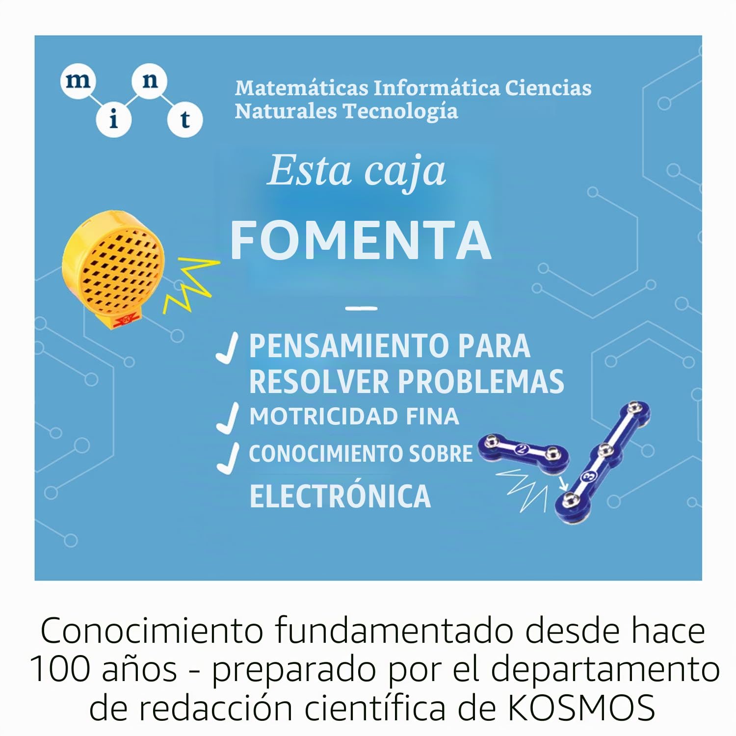 Kosmos 620608 Easy Elektro - Big Fun, emocionantes experimentos en circuitos eléctricos con circuitos en Serie y Paralelos, construcción de Radio, Sistema de Sonido, Sistema de Alarma, Caja de