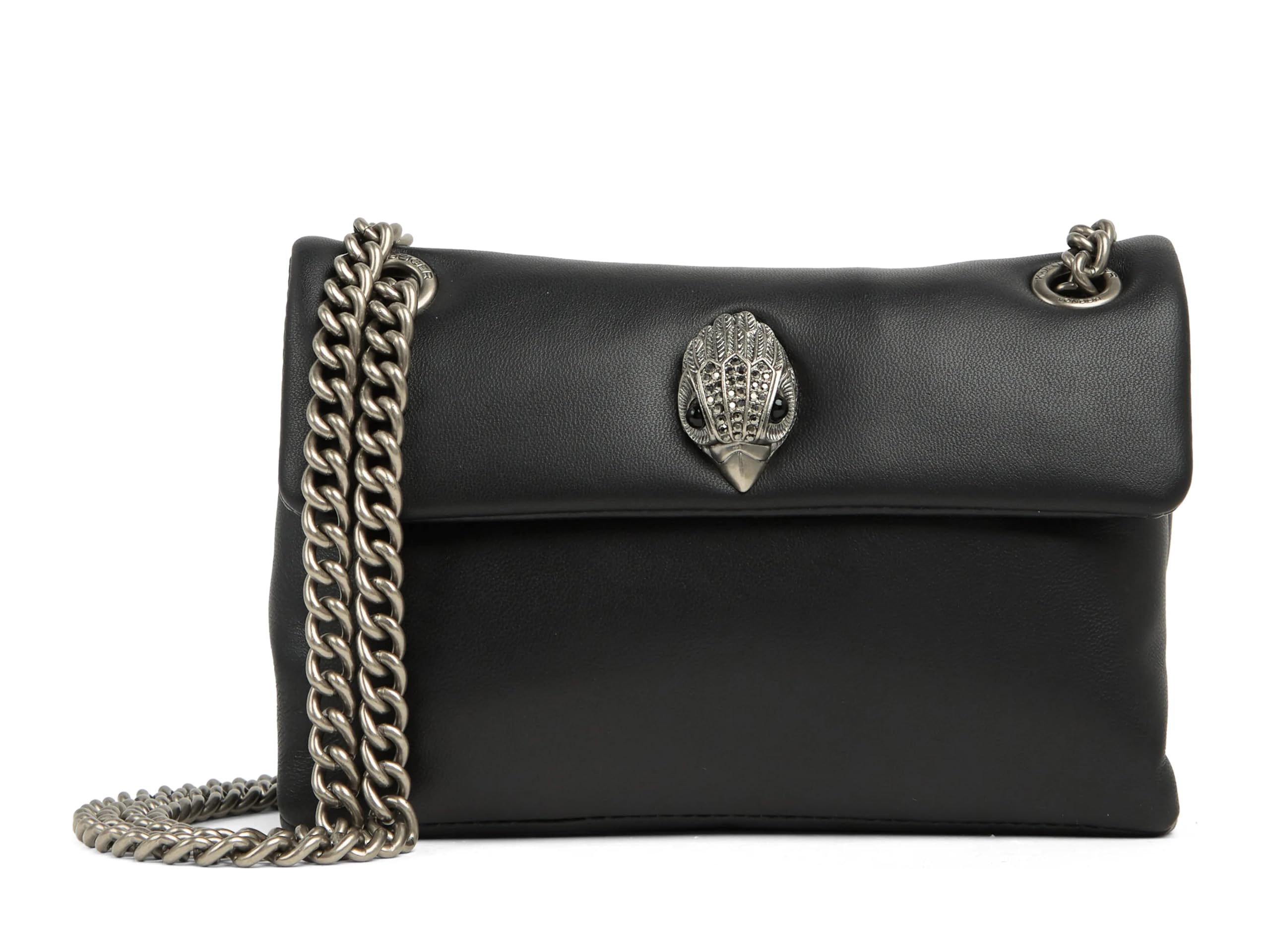 Kurt Geigre London Mini Kew Shoulder Leather Bag | Magnetic Closure, Chain Strap, Interior Pocket
