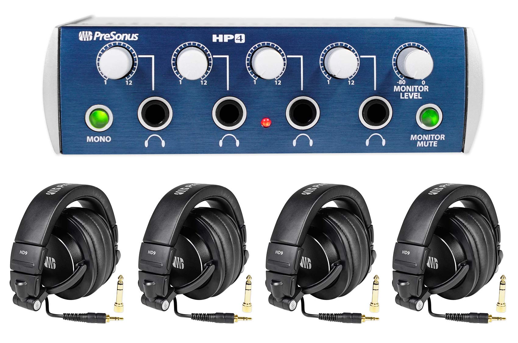 Audiosavings Bundle (1) PRESONUS HD9/HP4 Pack with HP4 Headphone Amplifier Bundle with (1) Rockville RCM03 Pro Studio Recording Condenser Microphone Mic+Metal Shock Mount (Items 2) (Items 2) - Image 5