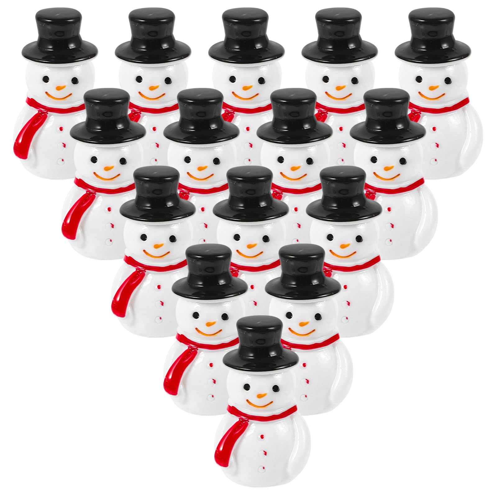 20 Pezzi Mini Pupazzi di Neve in Resina Nera per Villaggio di Natale, Decorazioni Natalizie per Paesaggio in Miniatura, per Fai da Te e Micro Scenari