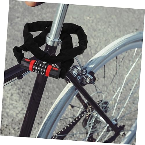 Miniatura 5 de Healifty Carbon Steel Bike Chain Lock Digit Password Anti-Theft Security for Bicycle Mountain Bike Electric Scooter and Portable Lock for Outdoor