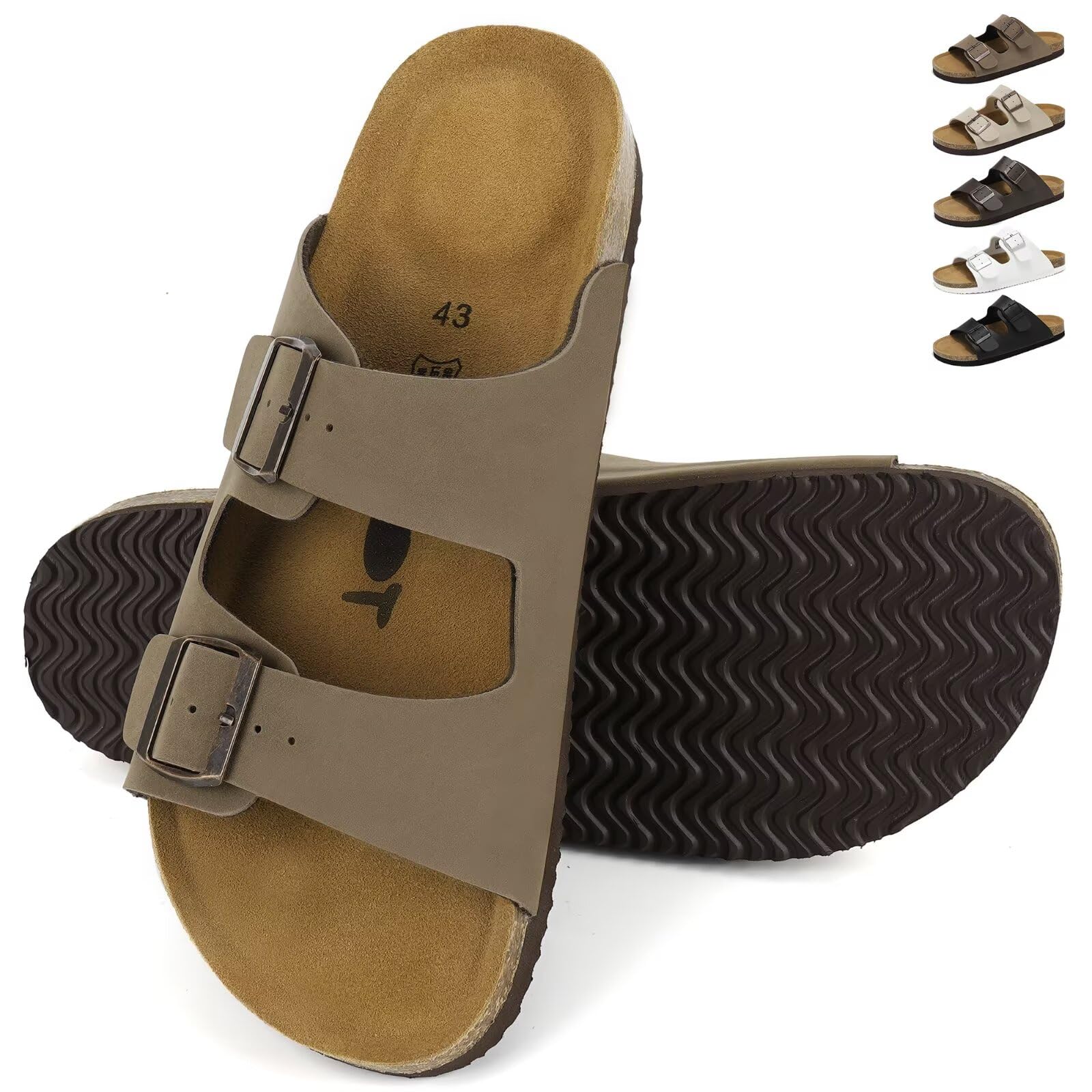 Mules et Sabots Homme Chaussons Pantoufles avec Fermé Confortable d'Intérieur Extérieur 41-46 EU