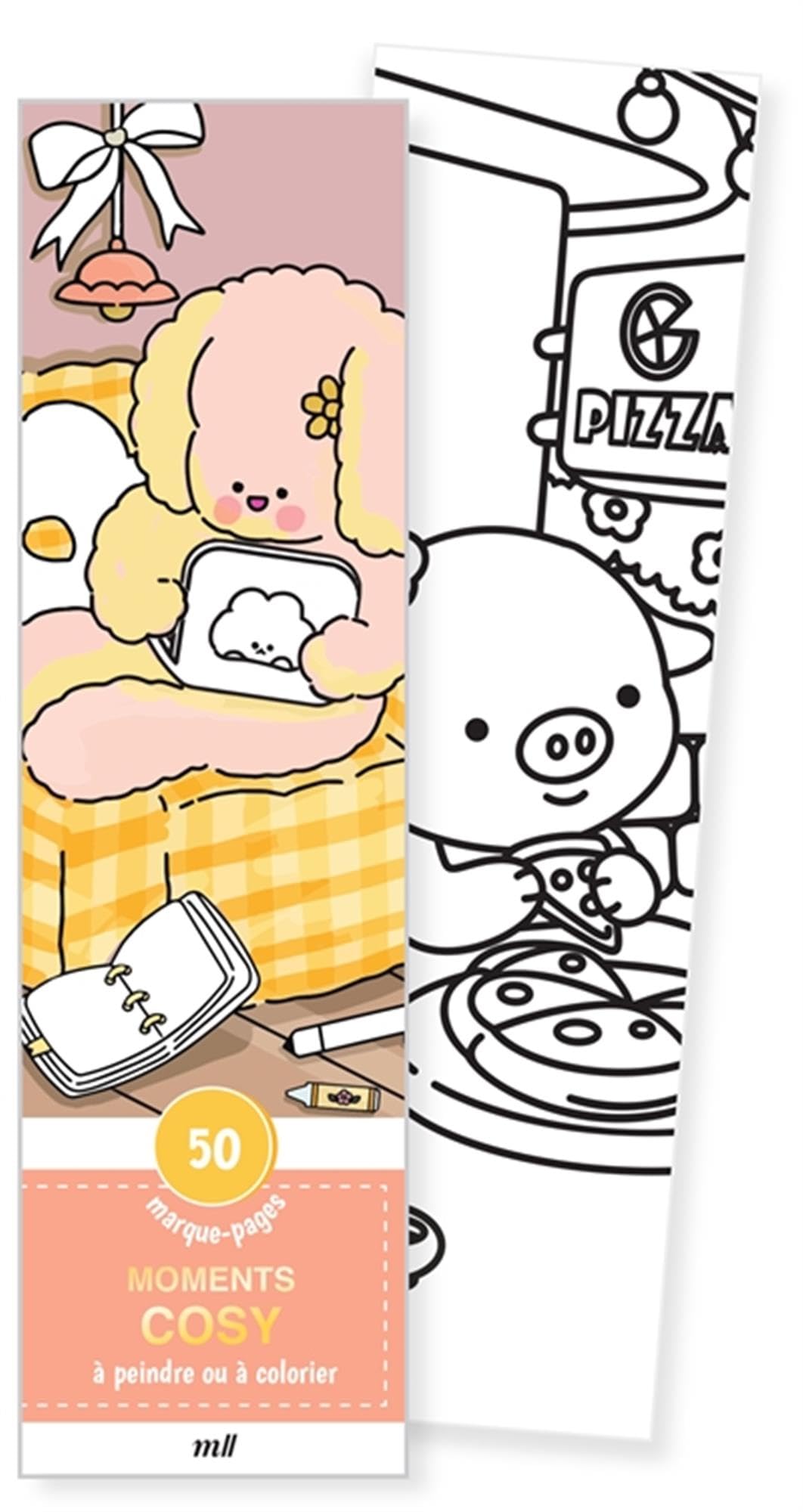 Marque-pages - Moments Cosy: 50 marque-pages à peindre ou à colorier