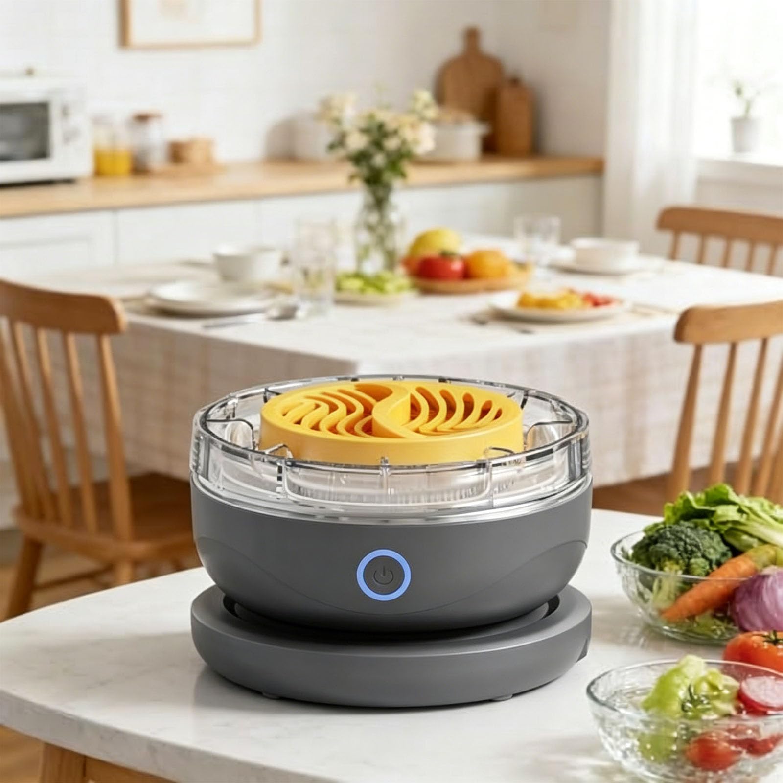 Purificatori Alimentari da Cucina Portatili con Batteria da 3600 mAh e Base Ricarica Magnetica Dispositivo Pulizia elettrolitica Macchina per la Pulizia elettrolitica