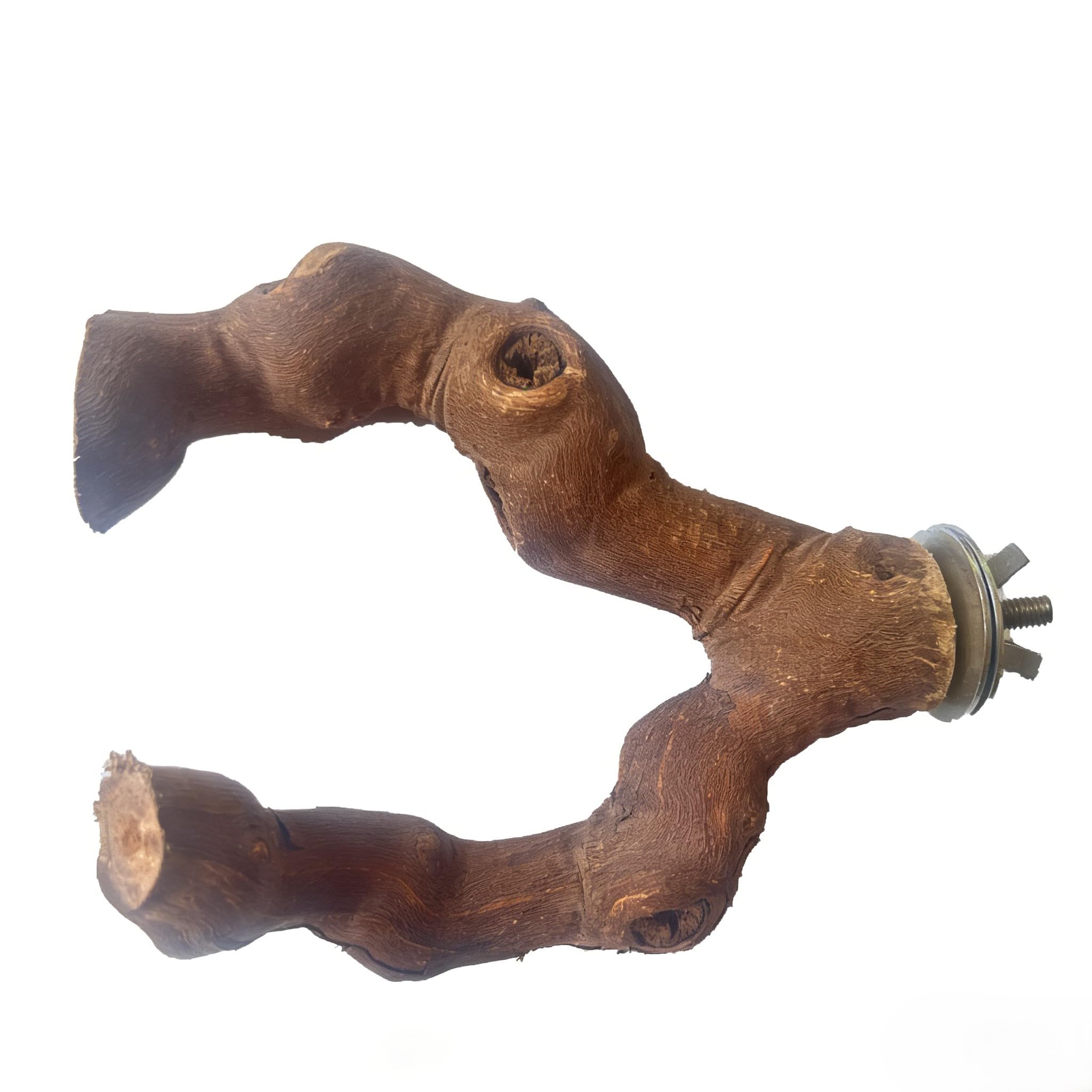 Juguete Percha De Madera De UVA Silvestre Natural para Pájaros, Perchas De Madera Natural para Periquitos, Canarios Y Otras Aves, Accesorios Esenciales para Jaulas De Pájaros. 15cm 80g