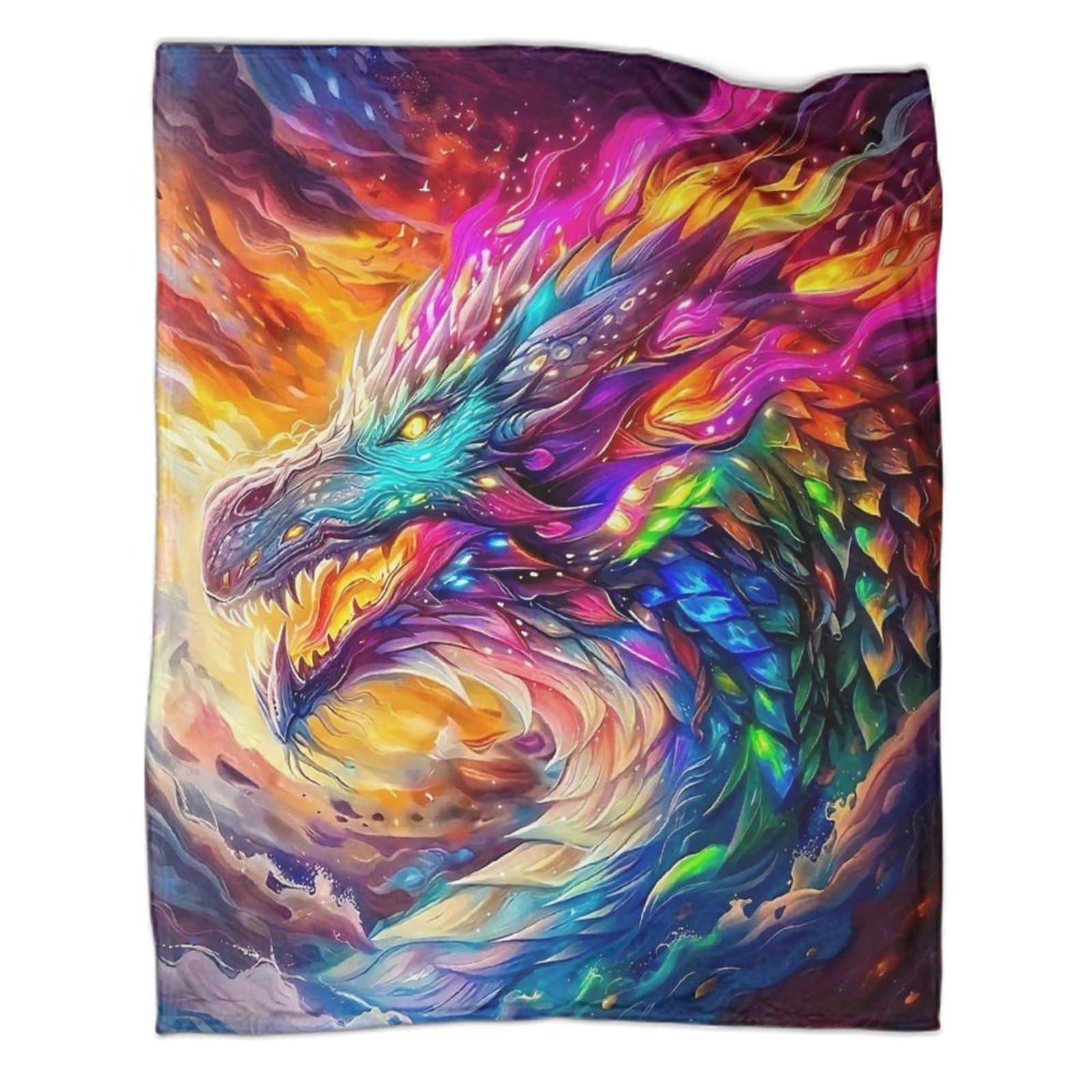 Couverture lit enfant dragon 3D flanelle douce décoration chambre fille garçon