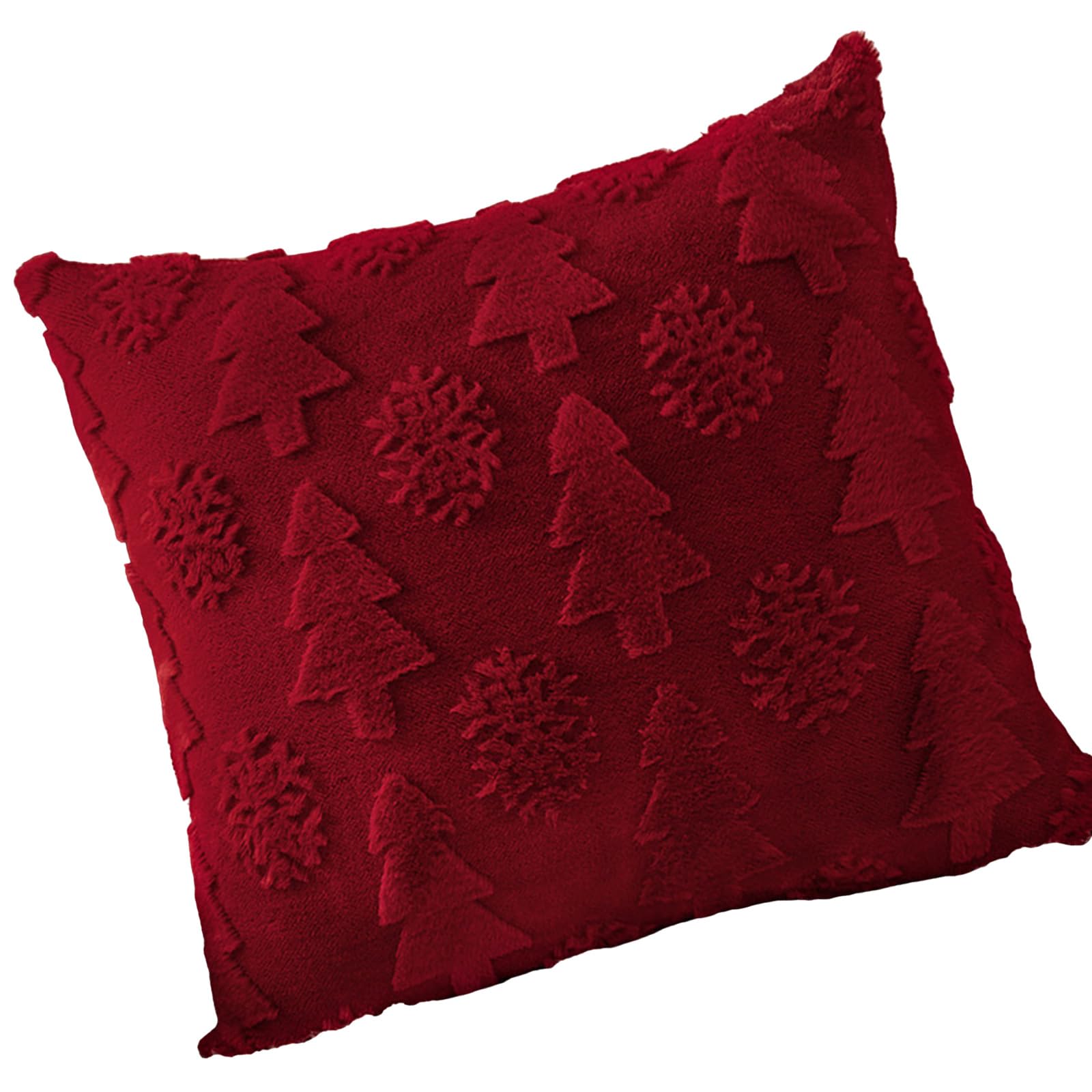 Tsophreniq Christmas Celebration Pillow Cover with Invisible Closure Simple Cleaning Sturdy for Living Room Bedroom Family Christmas Pillows
