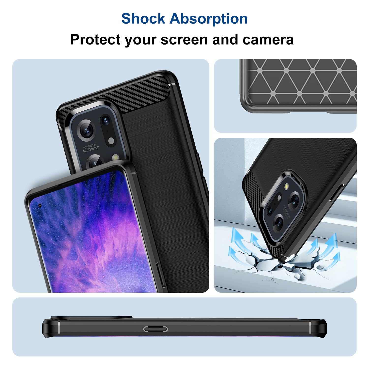 POUHYE Cover per Oppo Find X5 Pro 5G Custodia Originale