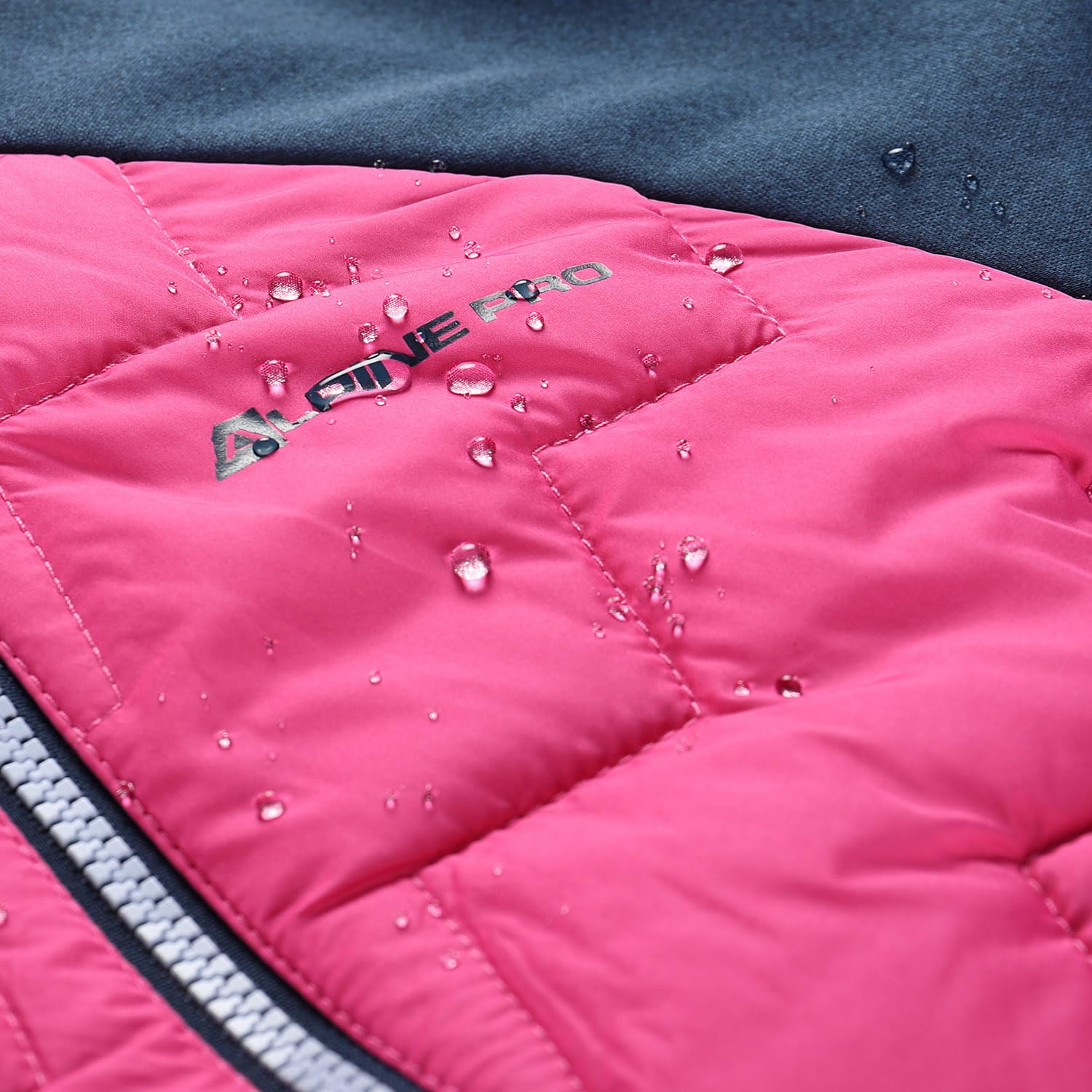 Alpine PRO Hybridjacke für Mädchen – Funktionsjacke mit DWR - Atmungsaktiv und Warm - Outdoor Sweatjacke für Sport Schule Freizeit – Kinder Jorwo2