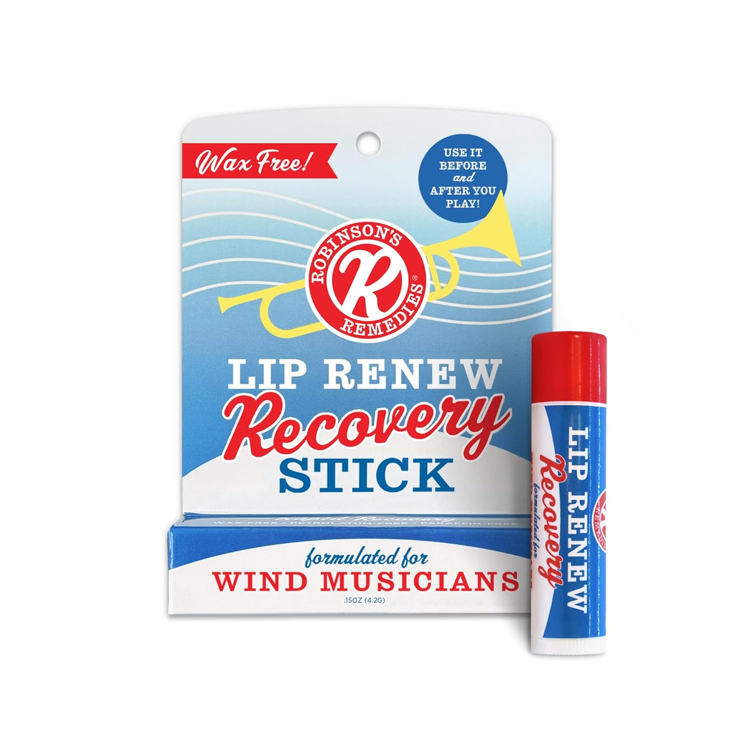 Robinson's Remedies tm Lip Renew Recovery Stick for Wind Musicians (4)