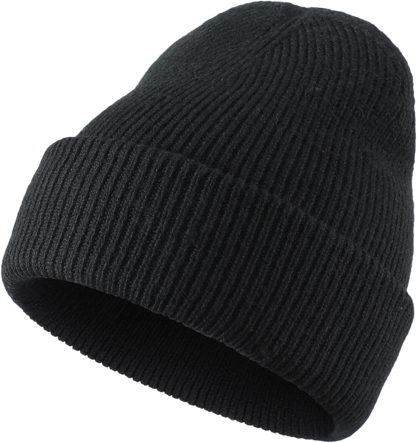 Home Prefer Mens Winter Hats Thick Knit Cuff Beanie Cap Warm Stocking Beanie Hat for Men Women Hunting Fishing Gardening
