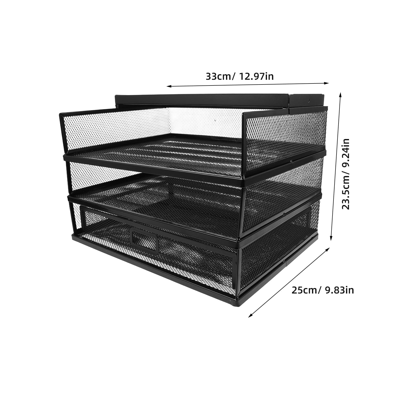 Archivador de escritorio de metal, clasificador de documentos con múltiples compartimentos para oficina en casa, elegante estante de almacenamiento de escritorio para papeles, archivos y documentos, y