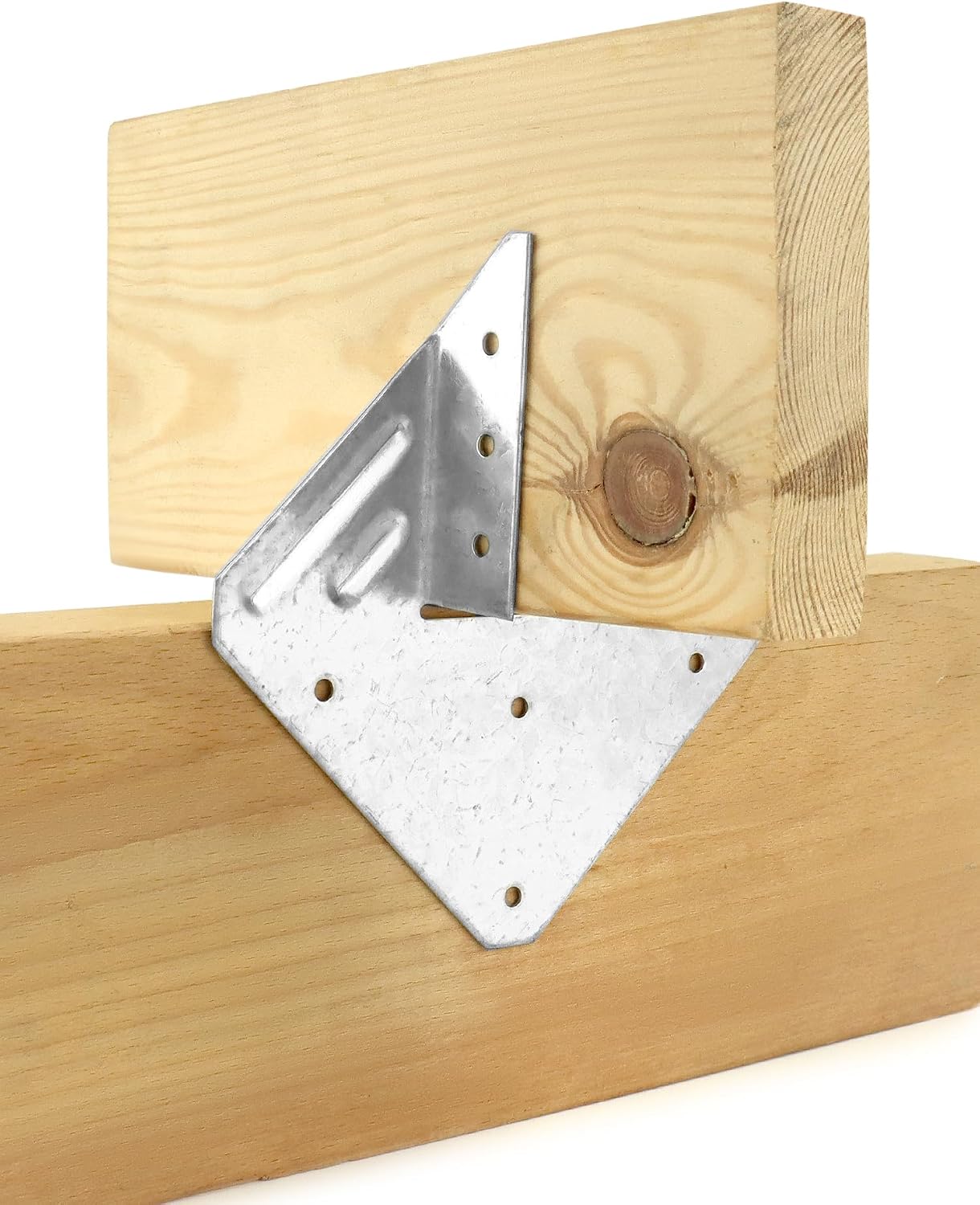 QWORK Galvanized 18-Gauge Hurricane Tie, 40 Pack Steel Connector for Roofing Trusses Wood Timber, Resist High Wind/ Earthquake Forces
