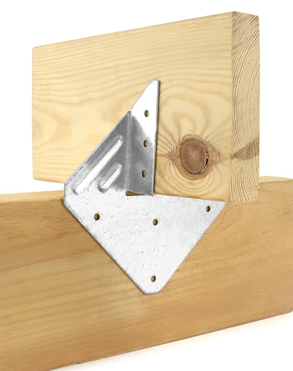 QWORK Galvanized 18-Gauge Hurricane Tie, 40 Pack Steel Connector for Roofing Trusses Wood Timber, Resist High Wind/ Earthquake Forces by QWORK - Image 15