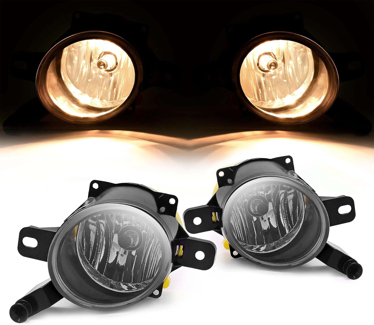 HECASA Pair Fog Light Compatible with 2008-2016 Saturn Astra Cadillac SRX Chevy Chevrolet SS Malibu Replacement for GM2592301 GM2593301 94708773 94708774 Fog Lamp Clear Lens - Driver&Passenger Side