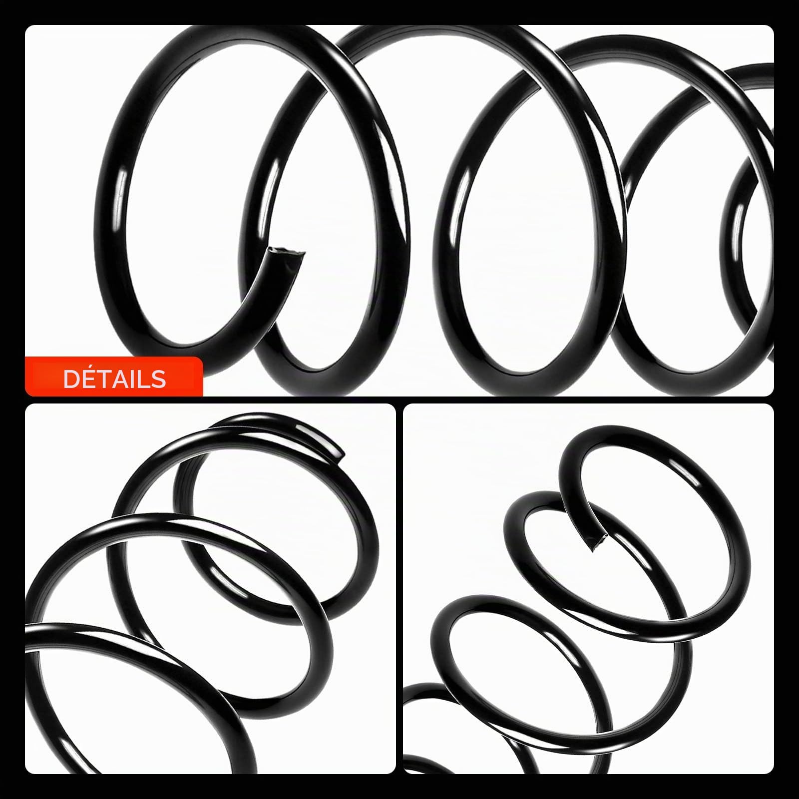 Frankberg 2x Ressort de suspension Compatible avec M.e.g.a.n.e II Break KM0/1 Scénic II JM0/1 M.e.g.a.n.e II Berline LM0/1 M.e.g.a.n.e II BM0/1 CM0/1 Grand Scénic II JM0/1 Remplacer# RH2712