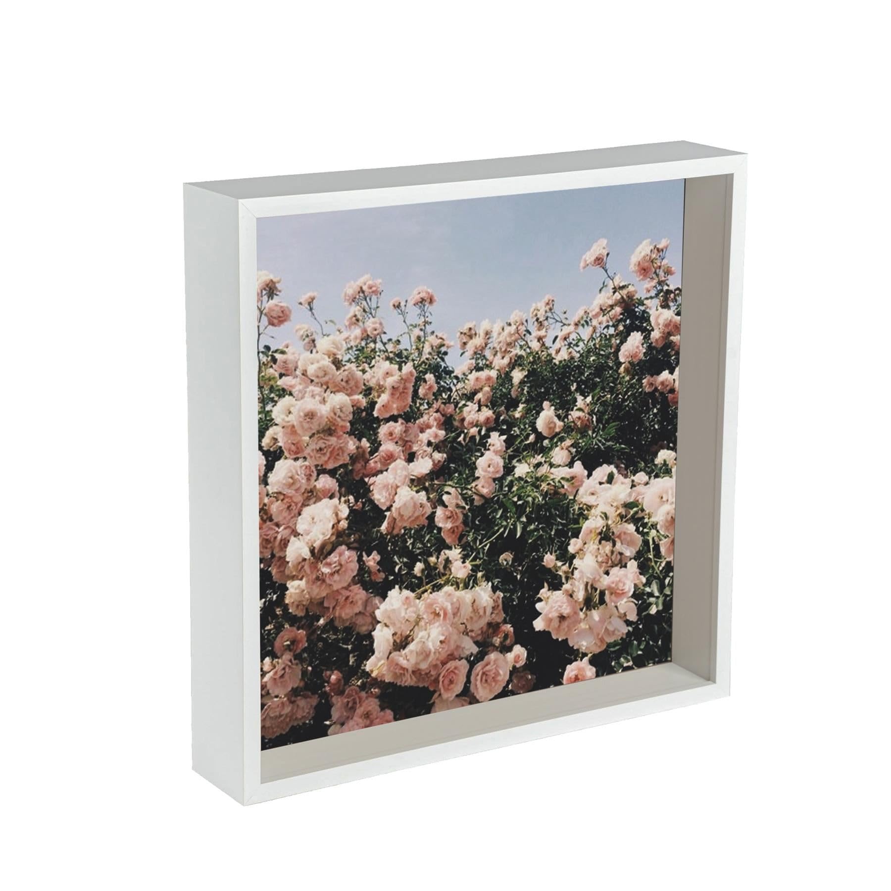 Nicola Spring White 3D Shadow Box Photo Frame - 12 X 12 (30 X 30Cm) - 3D Photo Frame Deep Box Large Square Display Case For Crafts, Keepsakes, Wedding, Graduation