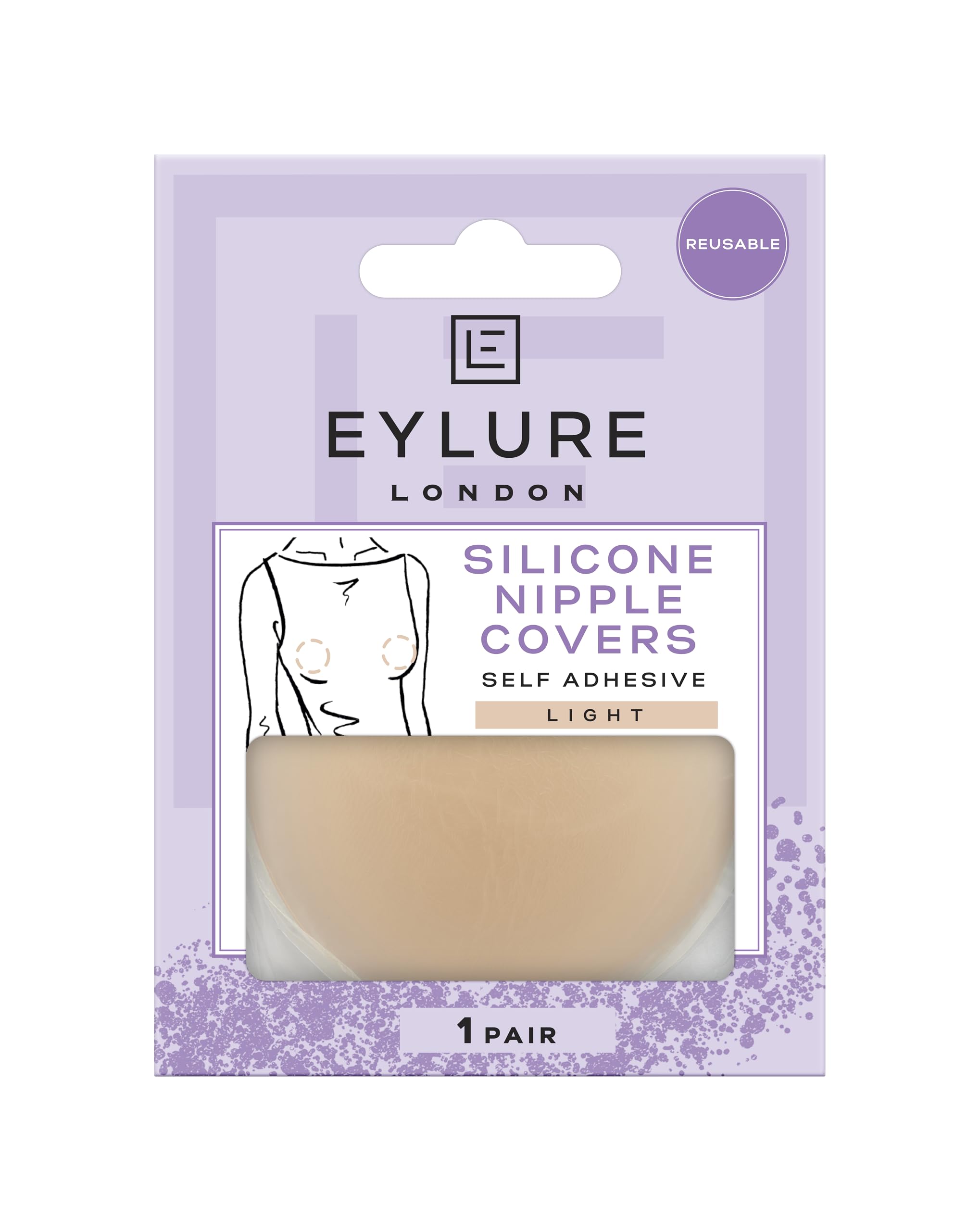 Eylure Silicone Nipple Covers Light Purple