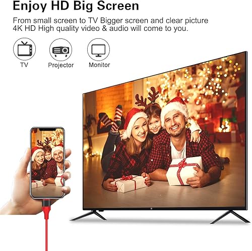 Miniatura 3 de MagicEB Certificado MFi Cable adaptador Lightning a HDMI compatible con iPhone a HDMI adaptador convertidor digital AV 1080P compatible con iPhone