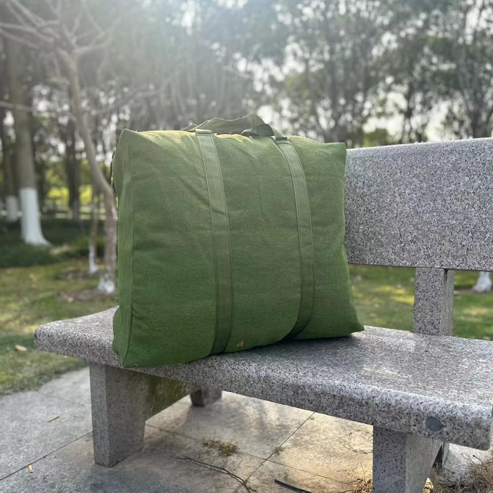 Canvas Extra Large Wear-Resistant and Thickened Travel Bag Foldable Duffle Bag for Space Saving Moving Storage