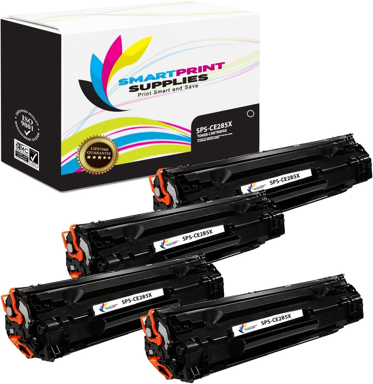 Compatible 85X CE285A Jumbo Black Toner Cartridge Replacement for HP LaserJet 1100 P1102W 1200 M1212NF Printers (2,500 Pages) - 4 Pack
