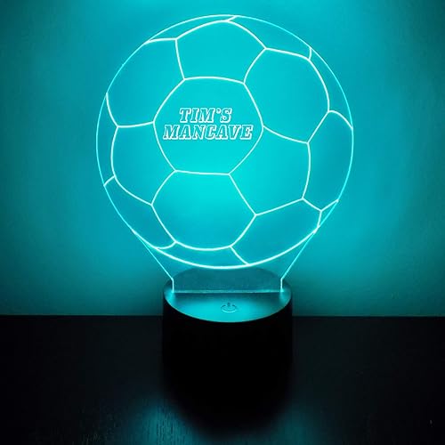 Miniatura 15 de Lámpara de noche personalizada con letrero LED de portero de hockey con control remoto, pantalla iluminada con nombre o imagen personalizada