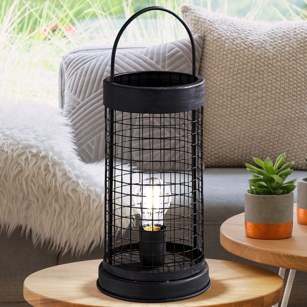Smart Home Gitter Retro Tisch Leuchte dimmbar App Sprach Steuerung im Set inkl. RGB LED Leuchtmittel